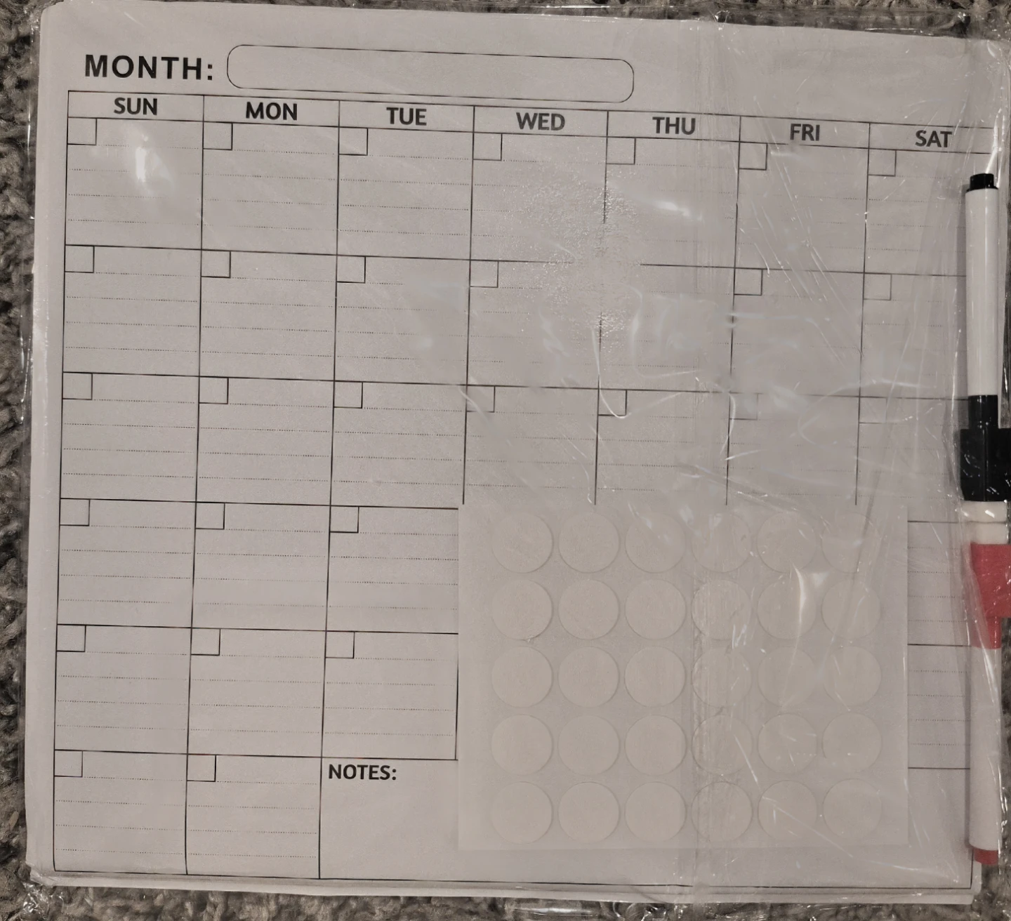 12-Month Extra Large Dry Erase Calendar - photo 4