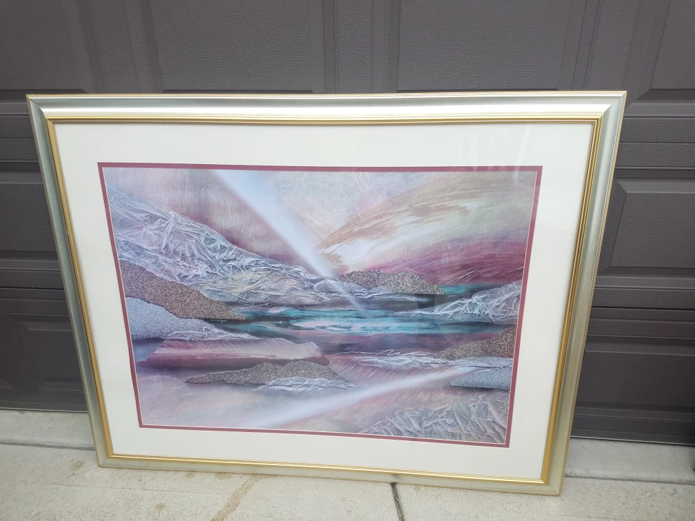 Framed Landscape Print signed by artists - photo 4