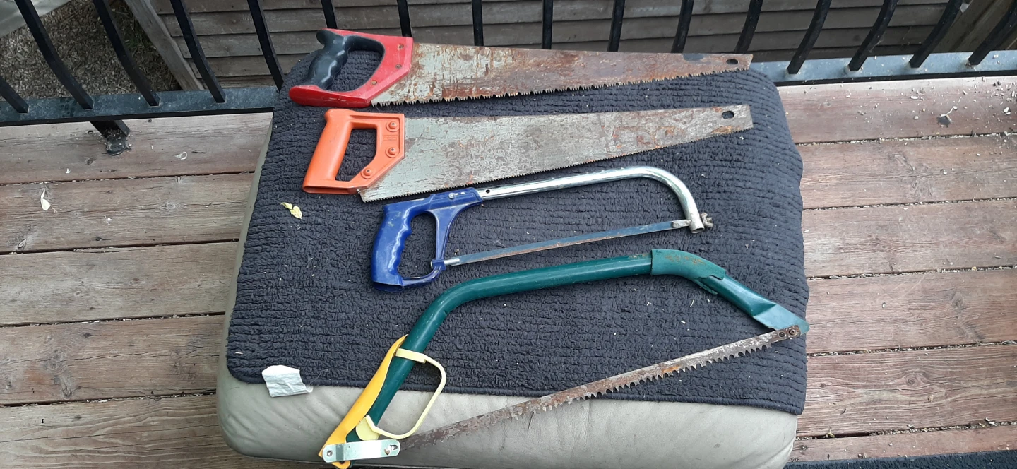 3 Hand Saws & 1 Pruning Saw