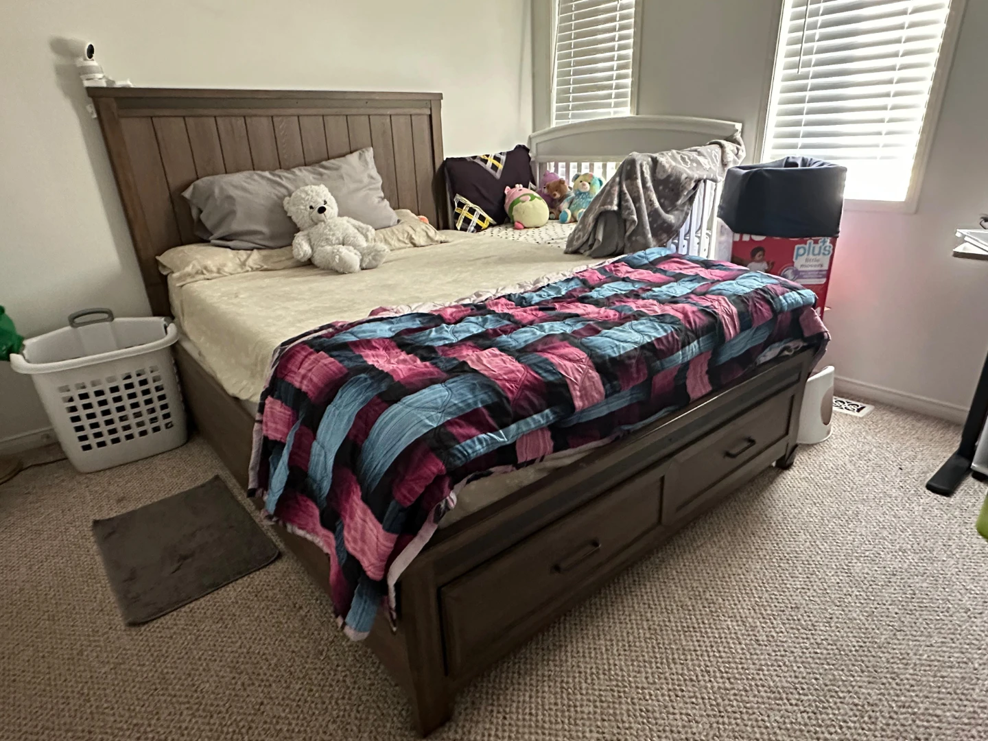 Wooden Bed Frame with Headboard - photo 3