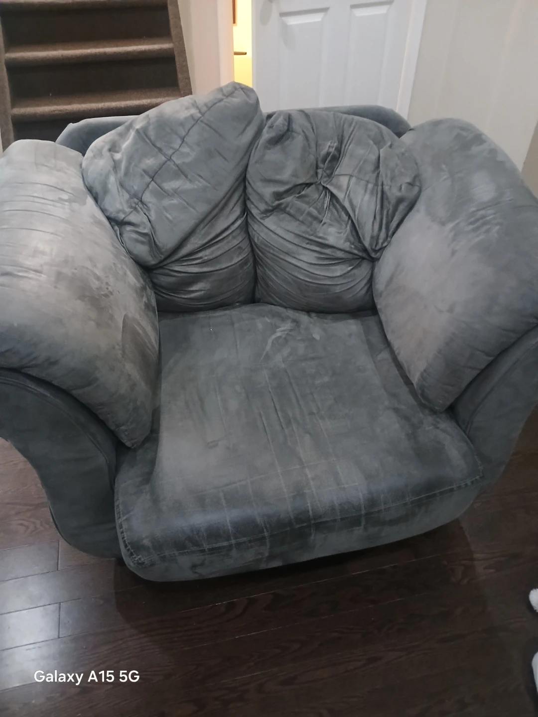 Grey Fabric sofa and armchair - photo 2