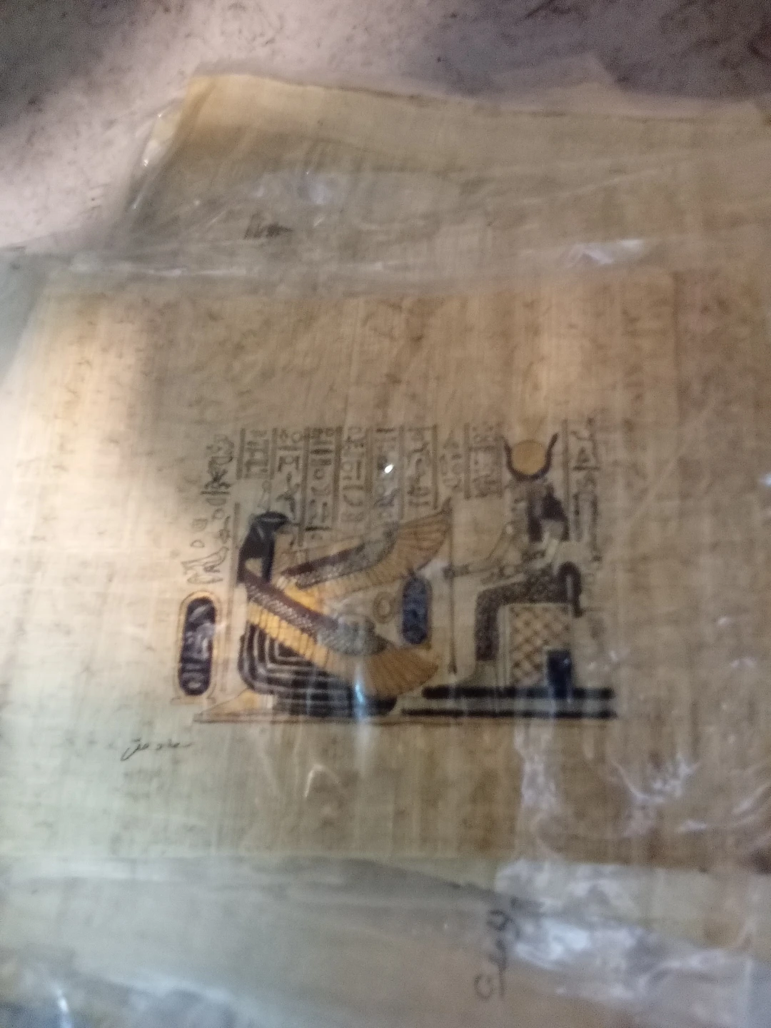 Egytian art on papyrus paper lot various themes and sizes - photo 3