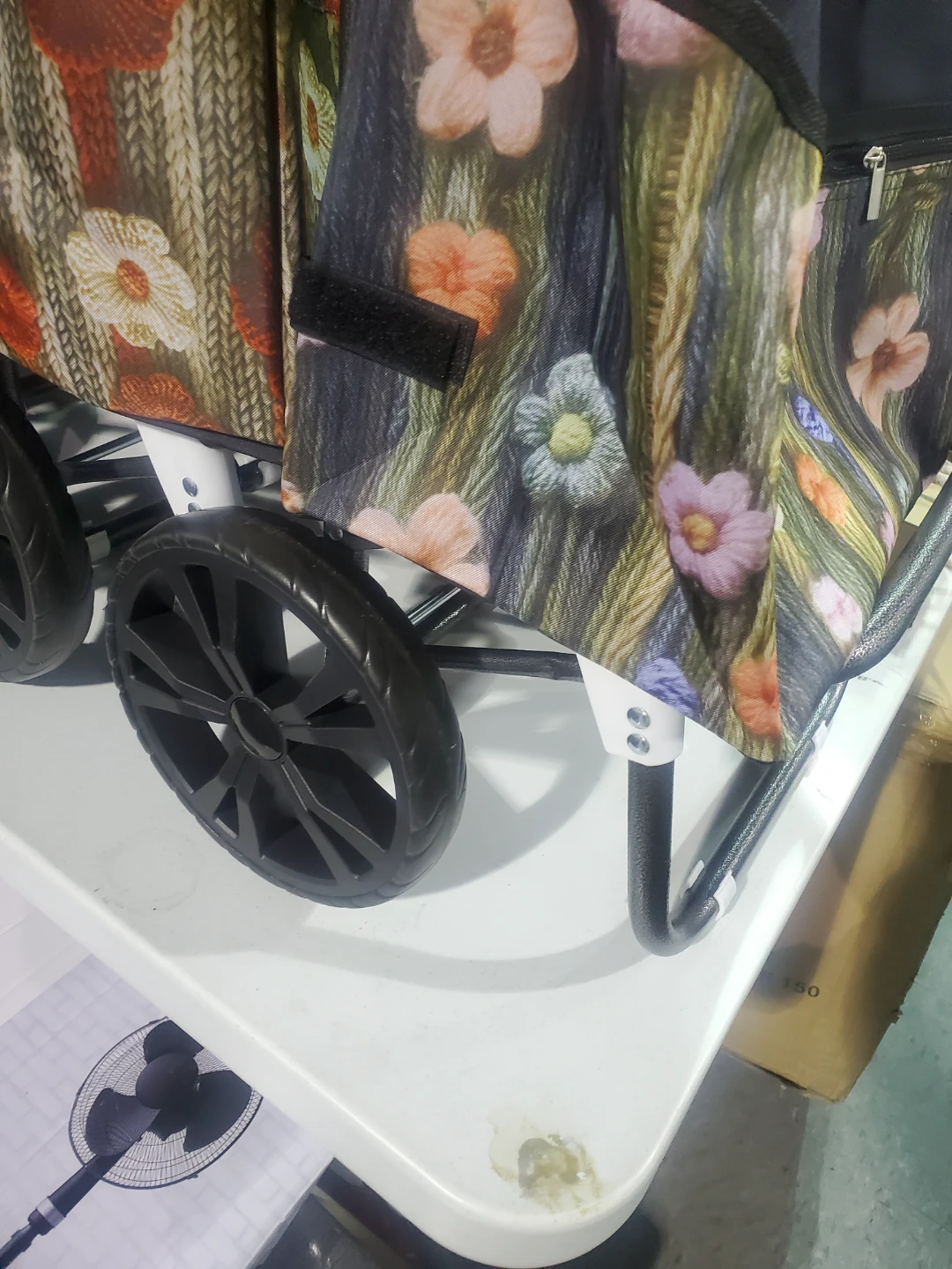 Floral Rolling Shopping Cart - photo 3