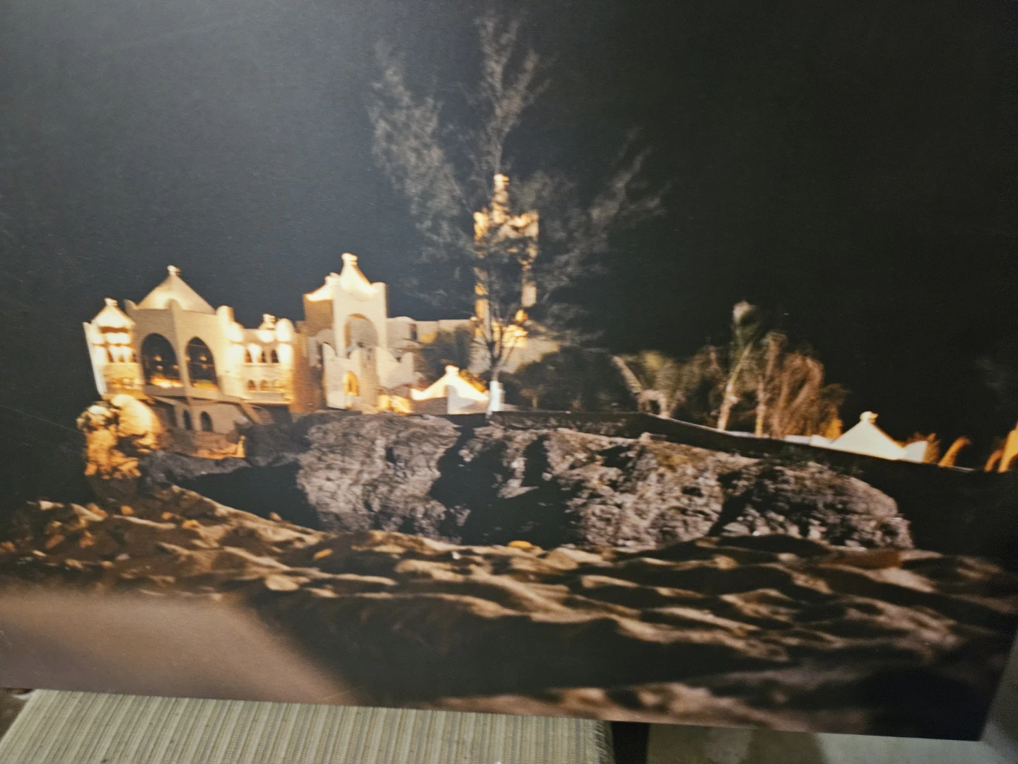Canvas Print of a Lit Building at Night - photo 5