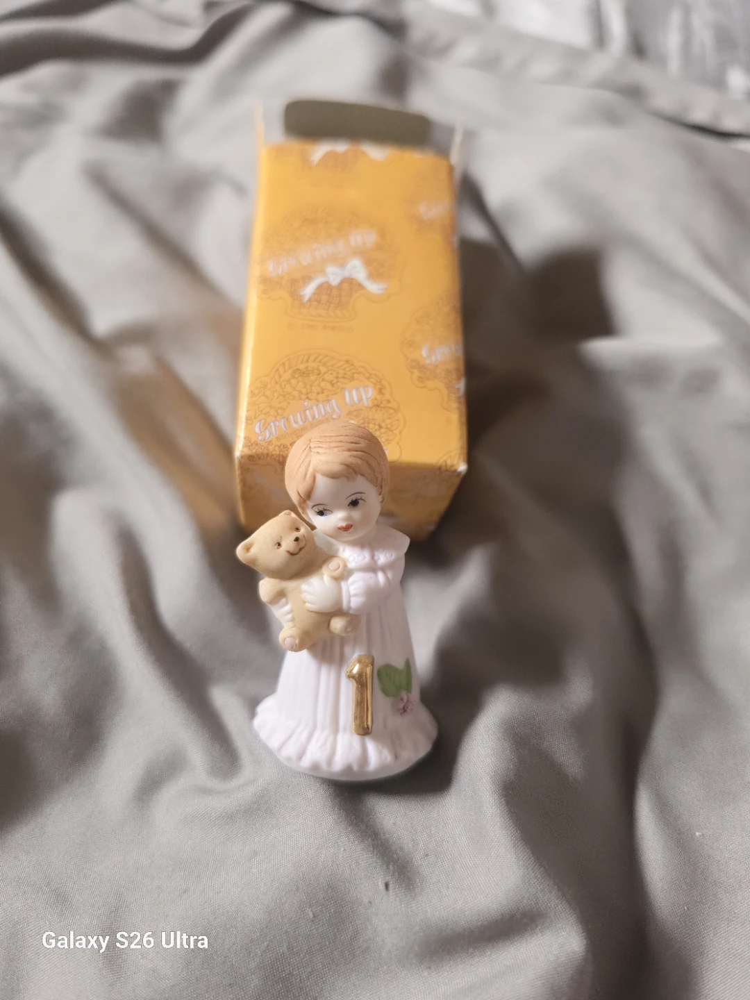 Growing Up Figurine with Teddy Bear - "1"