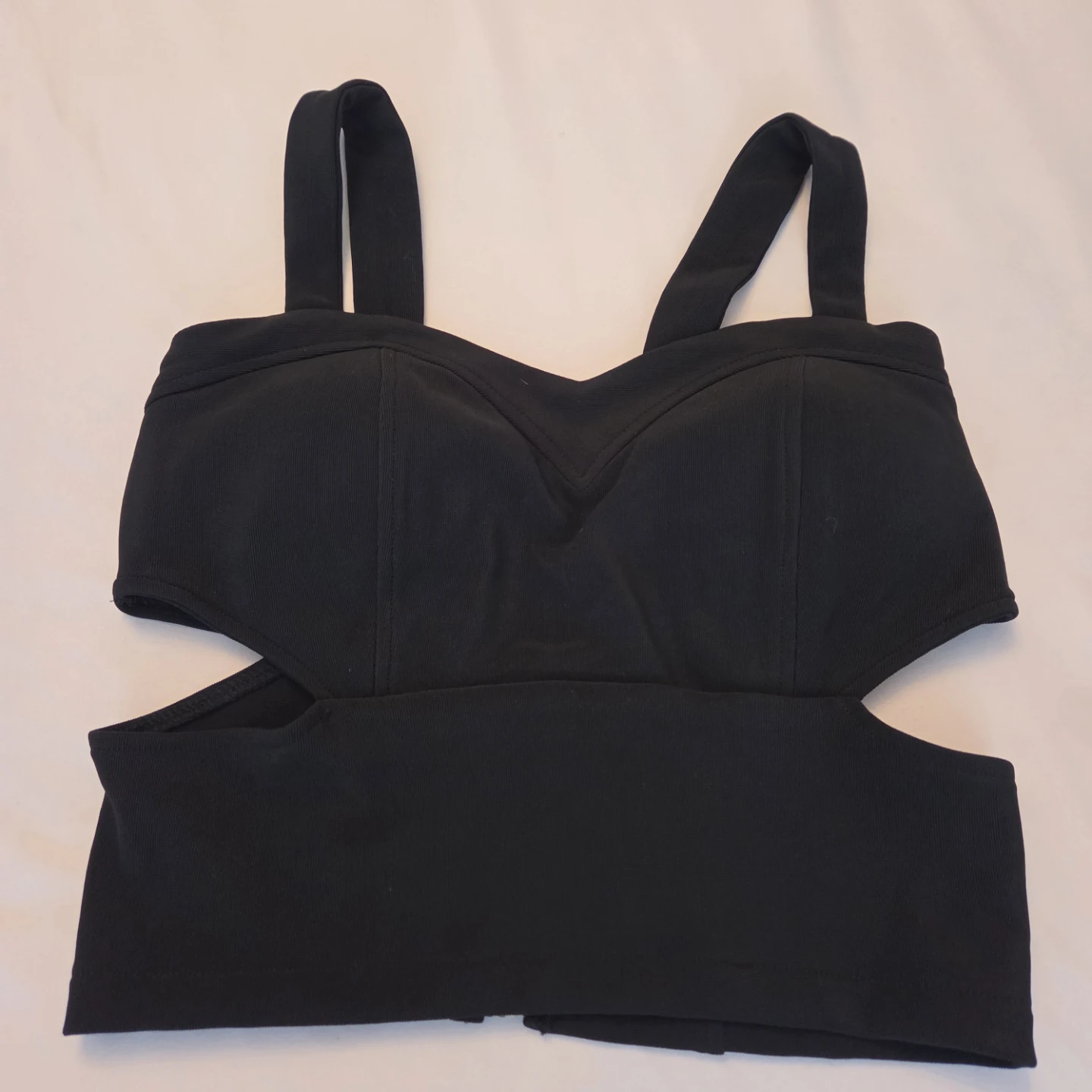 Black Cutout Crop Top