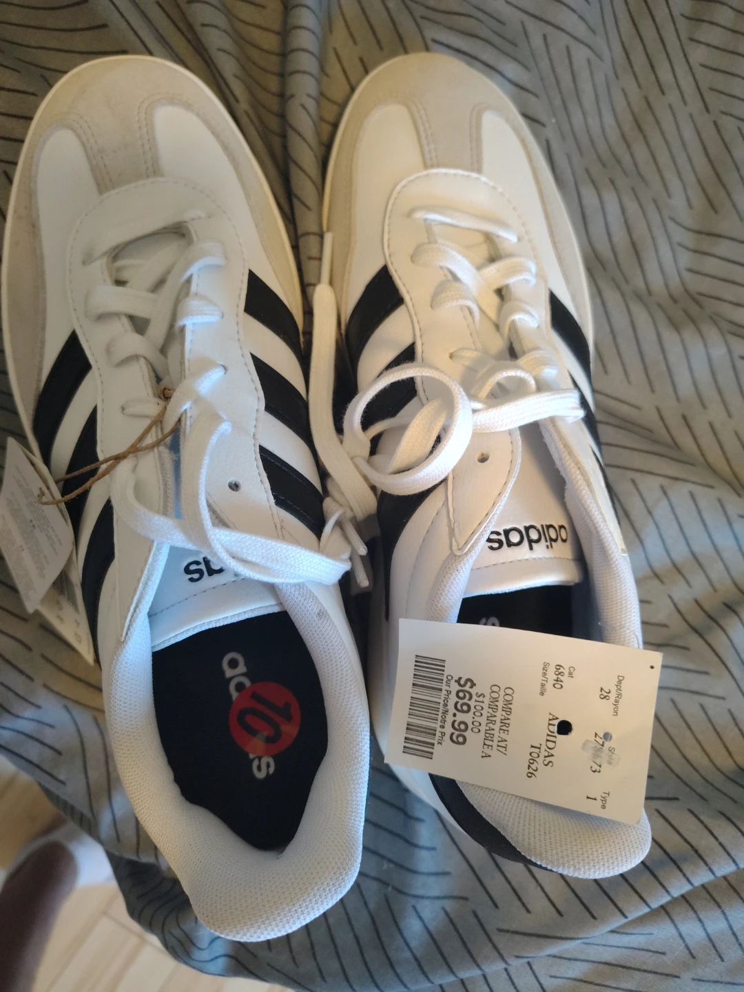 Adidas White and Black Sneakers