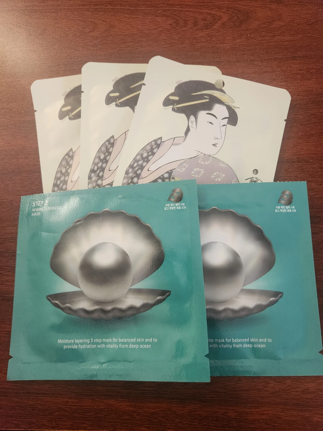 Japanese made with 2 bonus Korean made face mask sheets