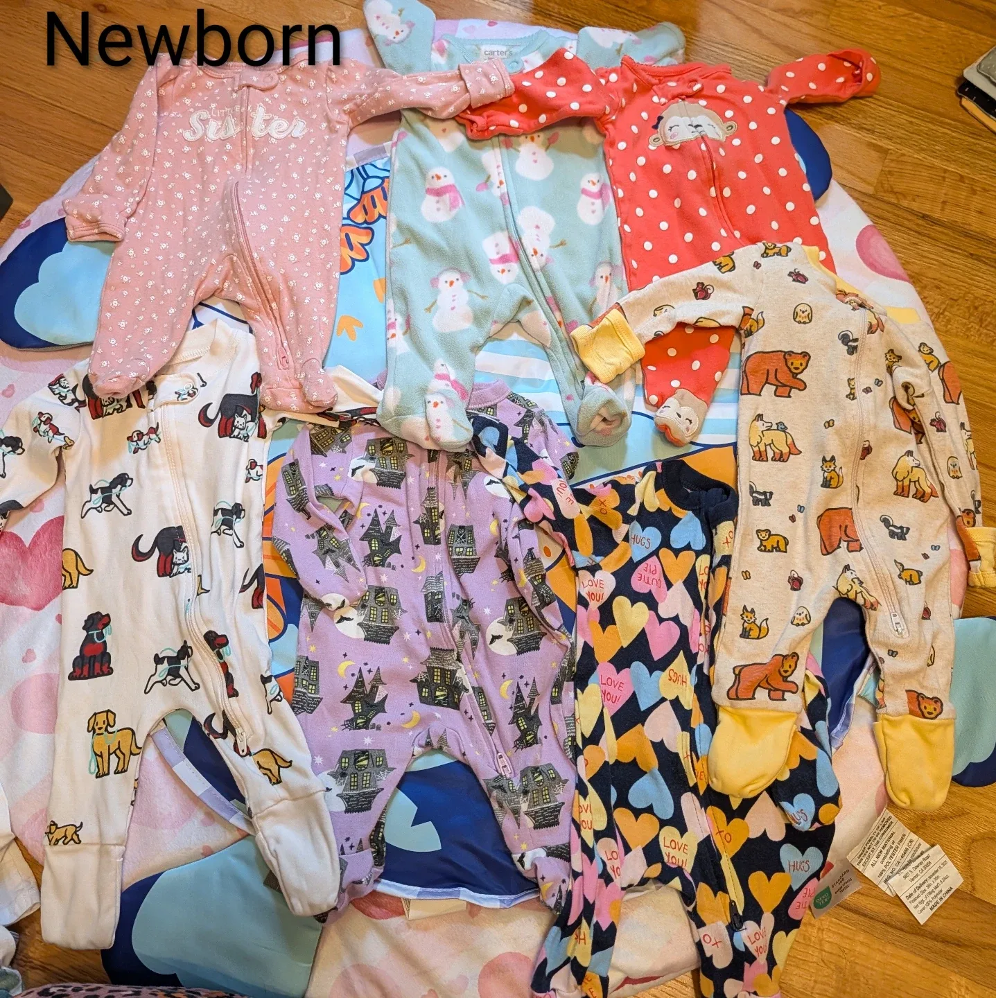 Newborn Baby Sleepers Lot (6 Pieces)