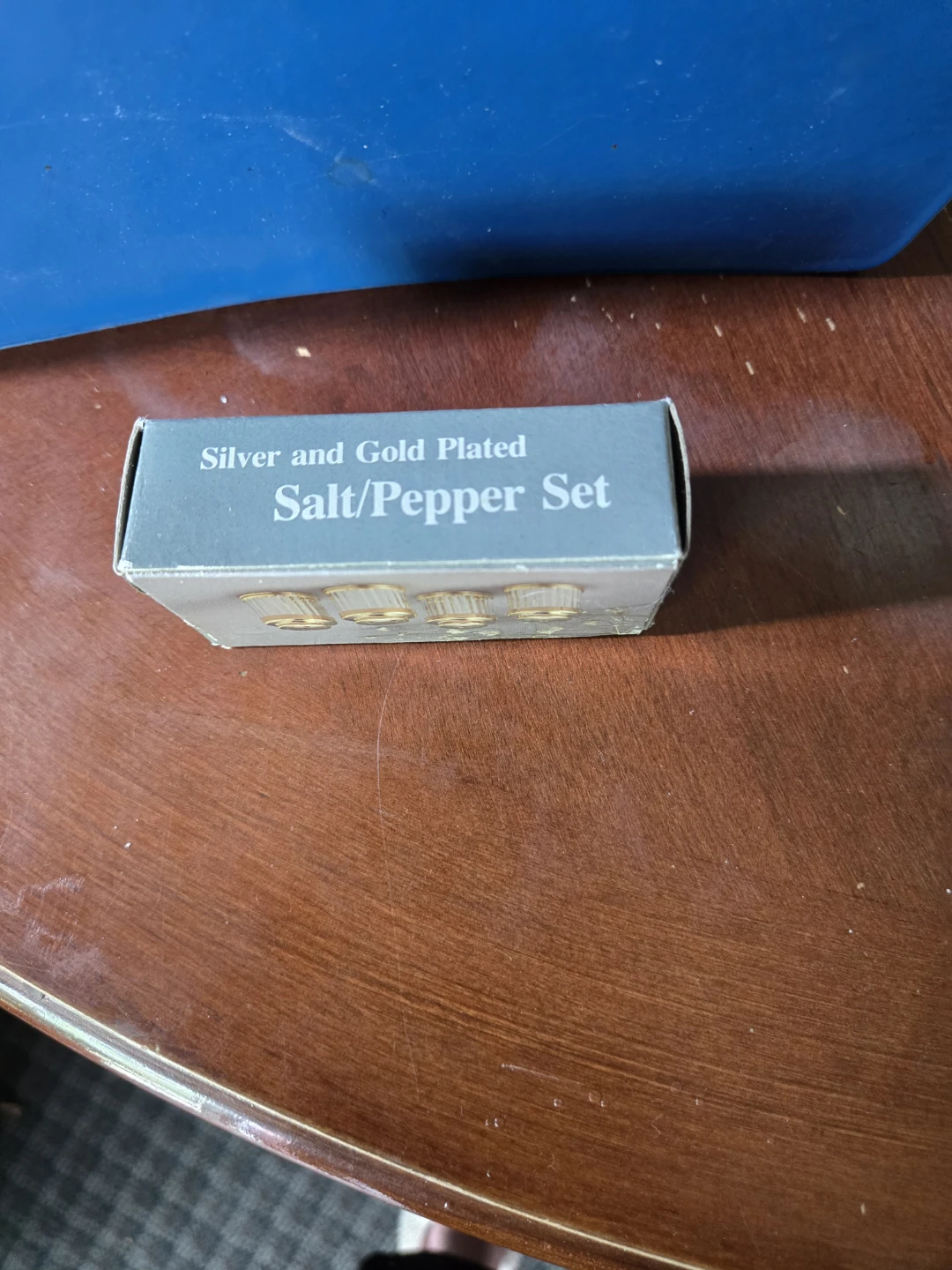 Silver and Gold Plated Salt and Pepper Set