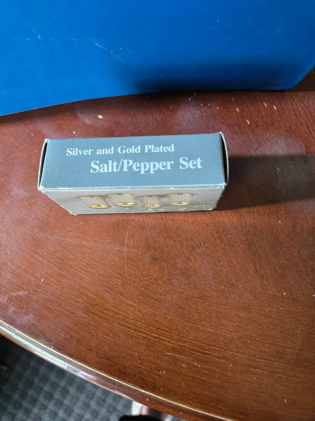 Silver and Gold Plated Salt and Pepper Set