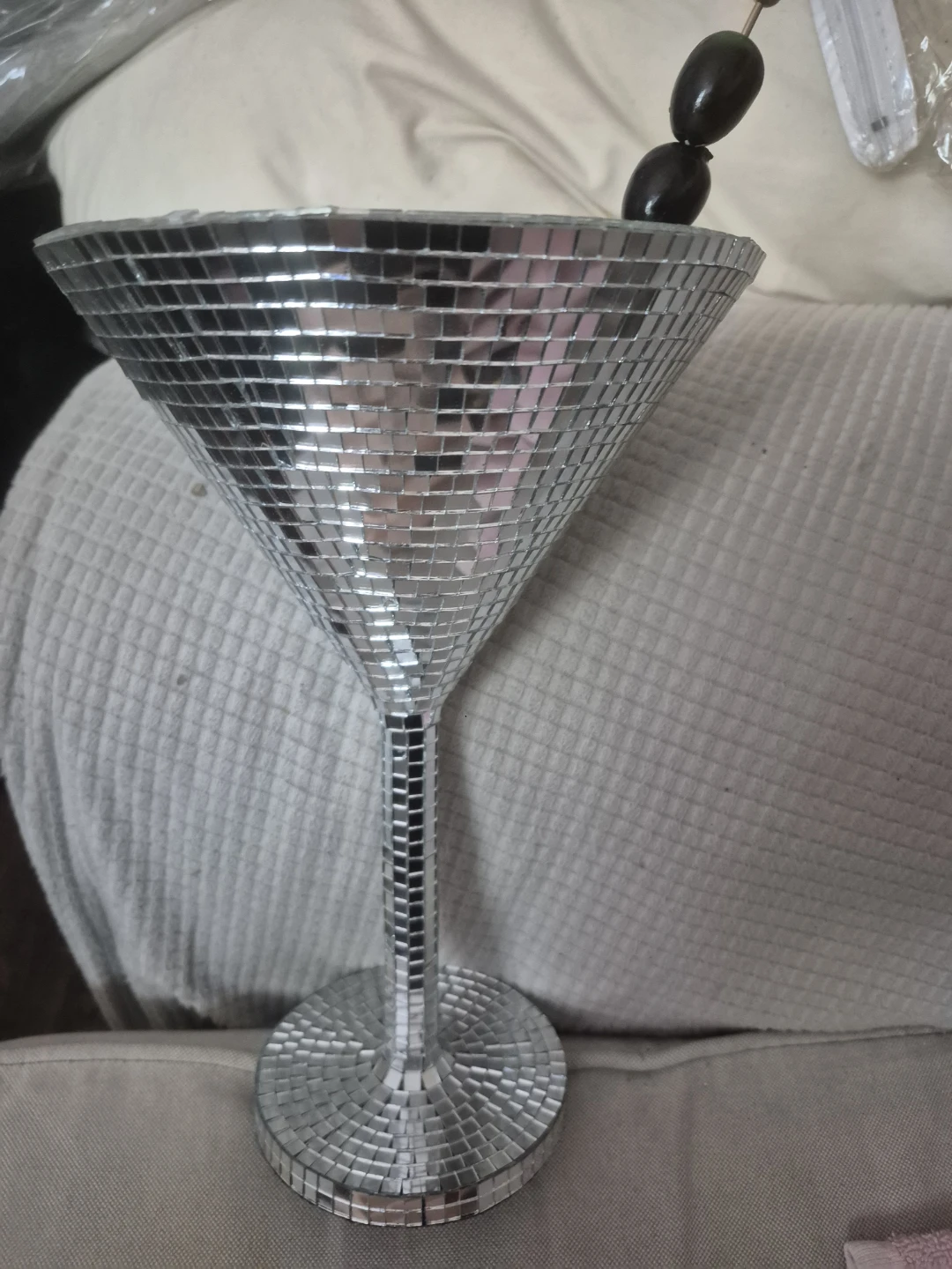 Martini Glass Disco Ball Decor⚽️