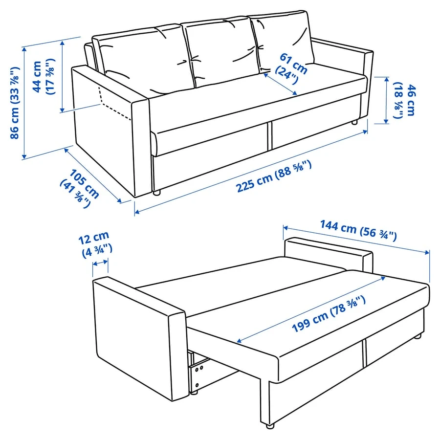 IKEA FRIHETEN sleeper sofa - photo 2
