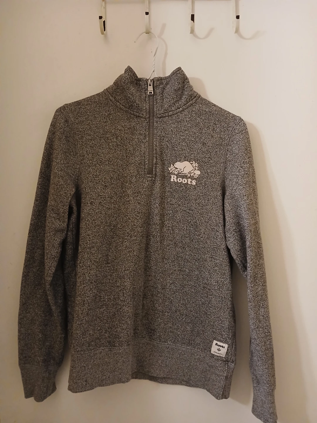 Roots Grey Quarter-Zip Sweatshirt