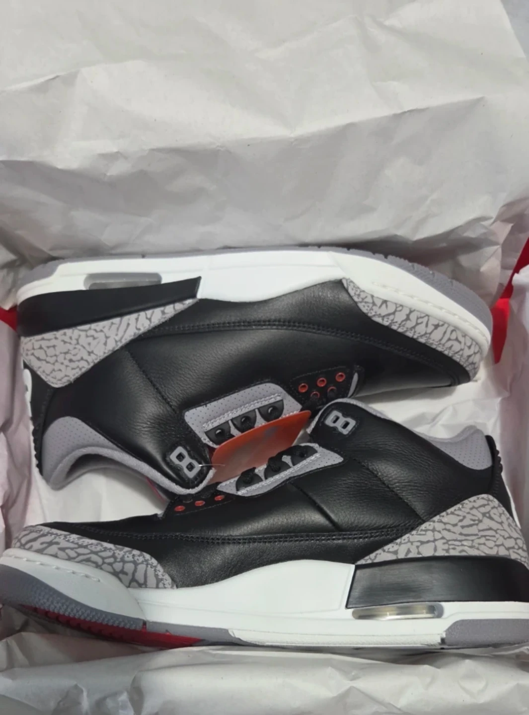 Air Jordan 3 "Black Cement" Sneakers - photo 2