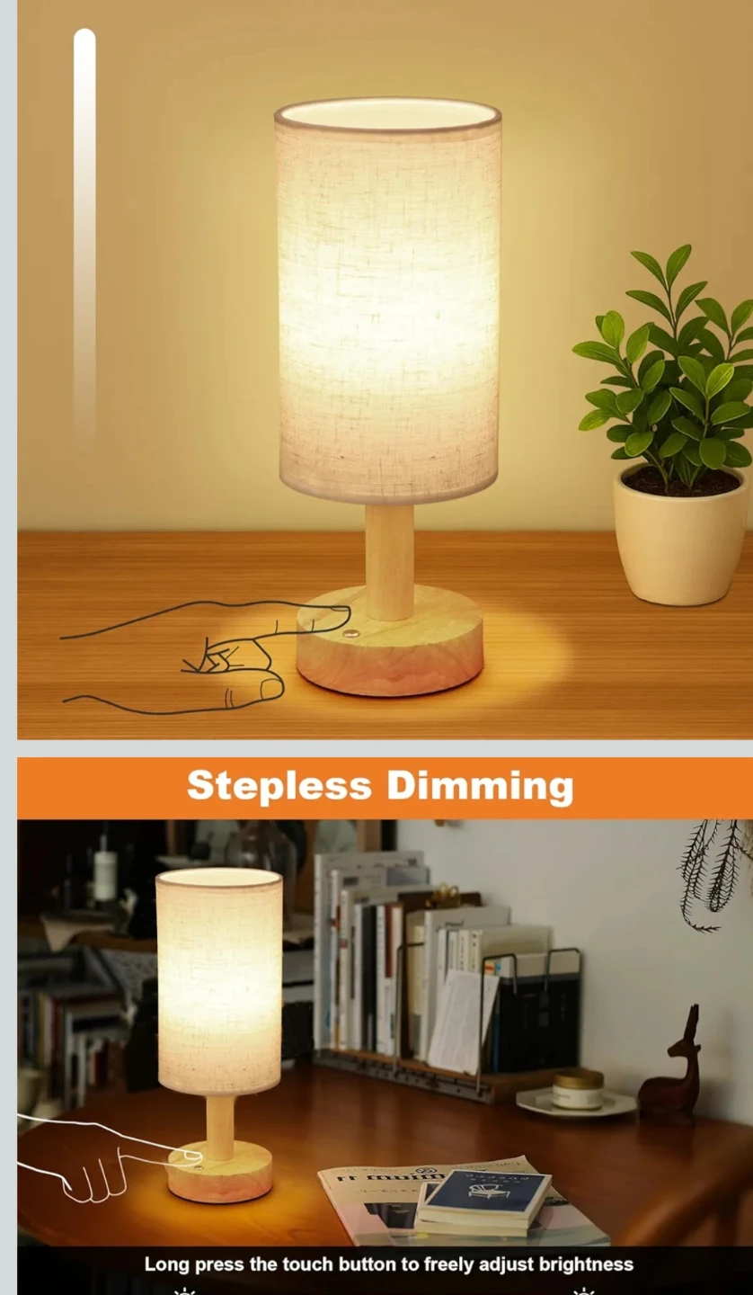 USB Table Lamp with Fabric Shade - photo 5