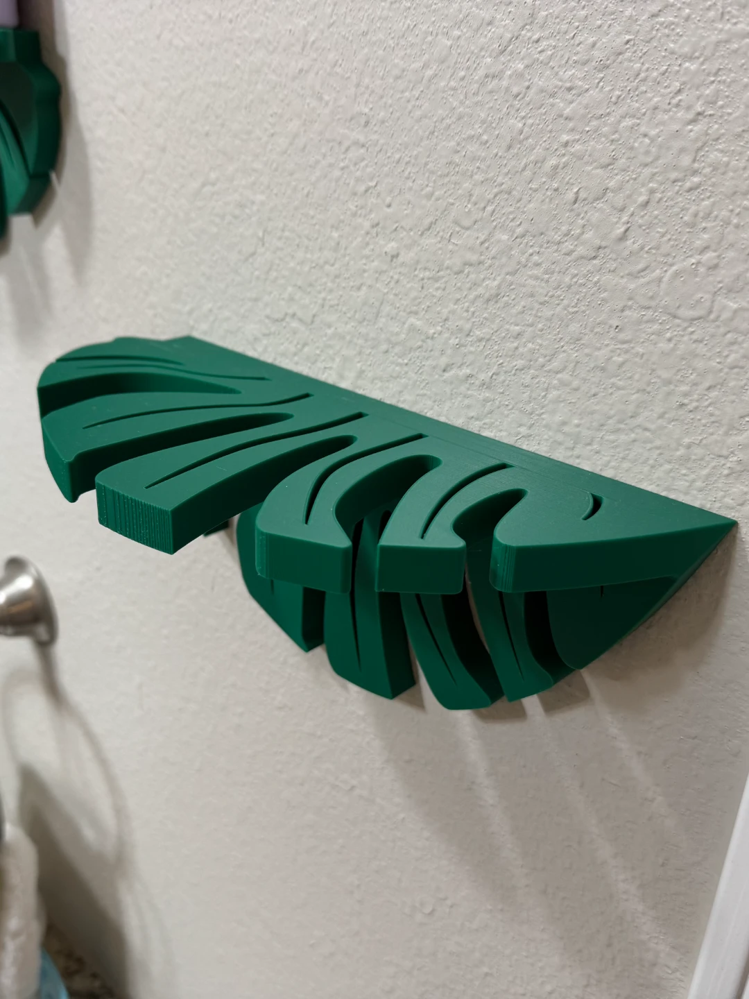 Green Monstera Leaf Shelves (Set of 2)