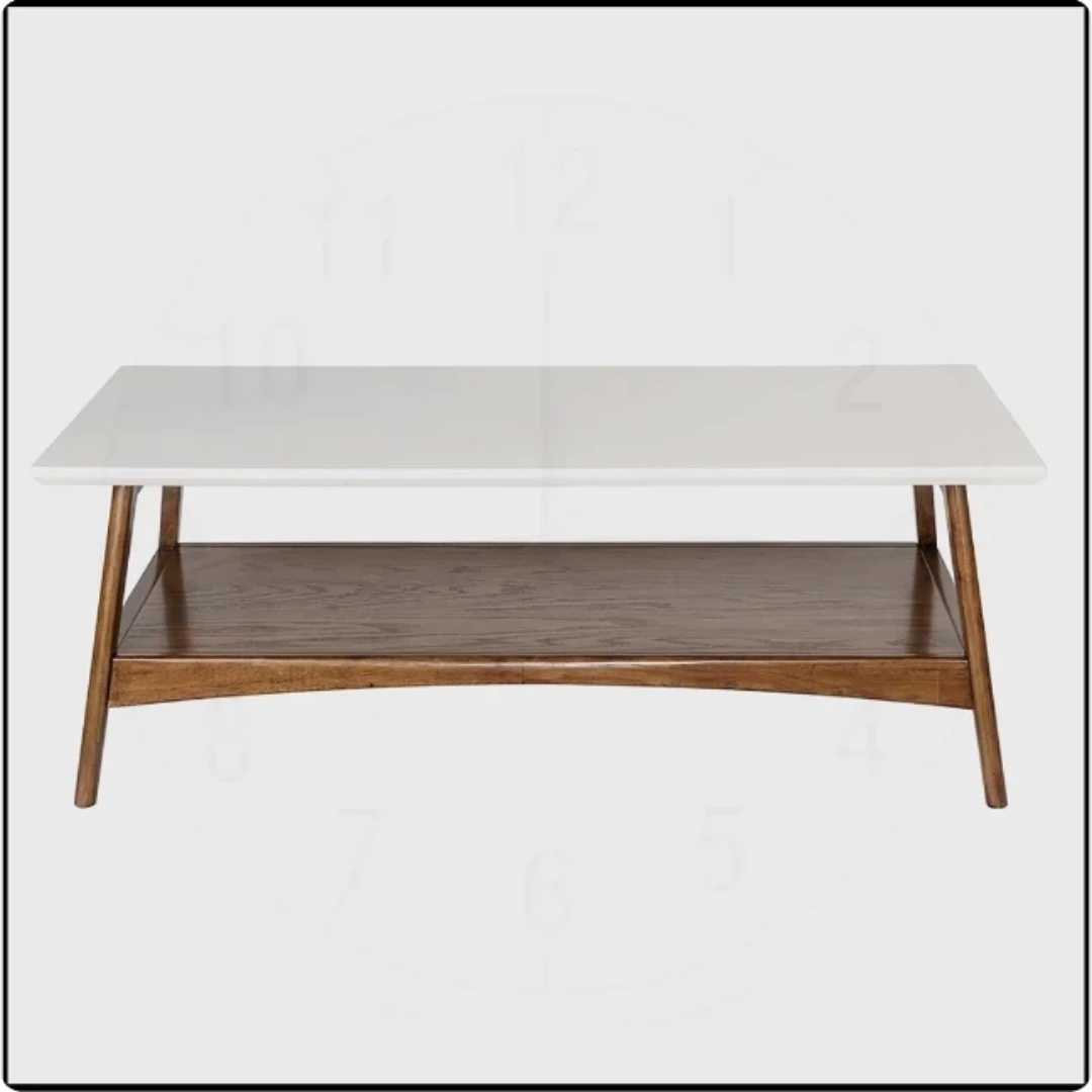 Mid-Century Modern Wood Coffee Table in Pecan - photo 2