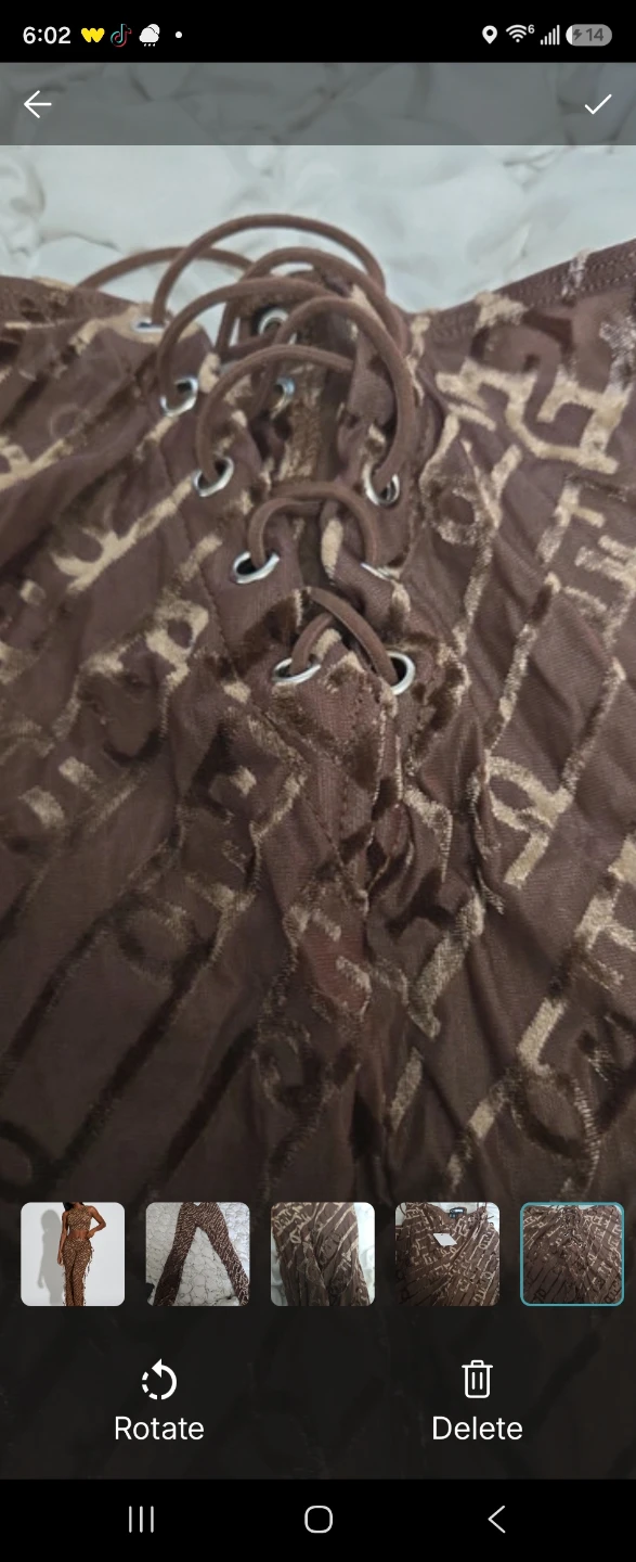 Brown Print Pants - photo 3