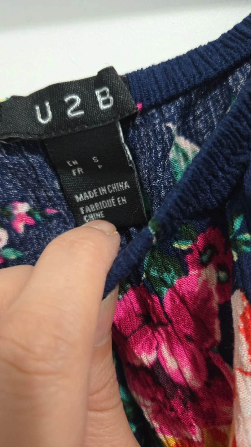 Navy Floral Maxi Dress Size S - photo 3