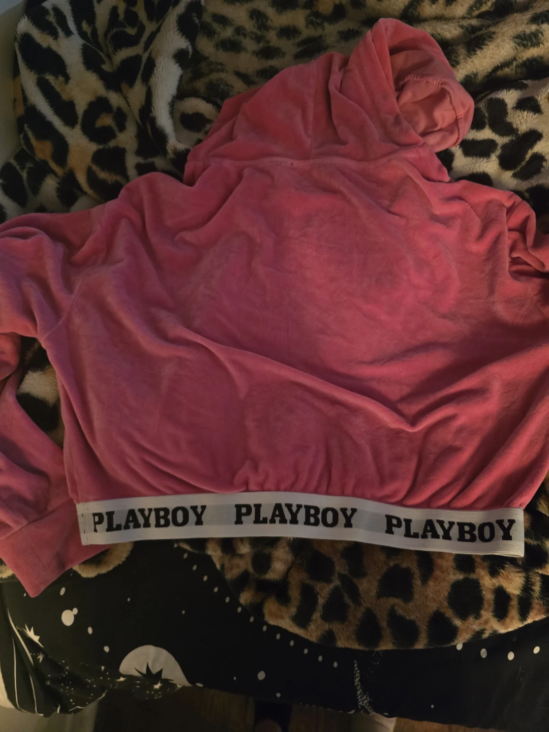 Pink Playboy Velour Hoodie - photo 2