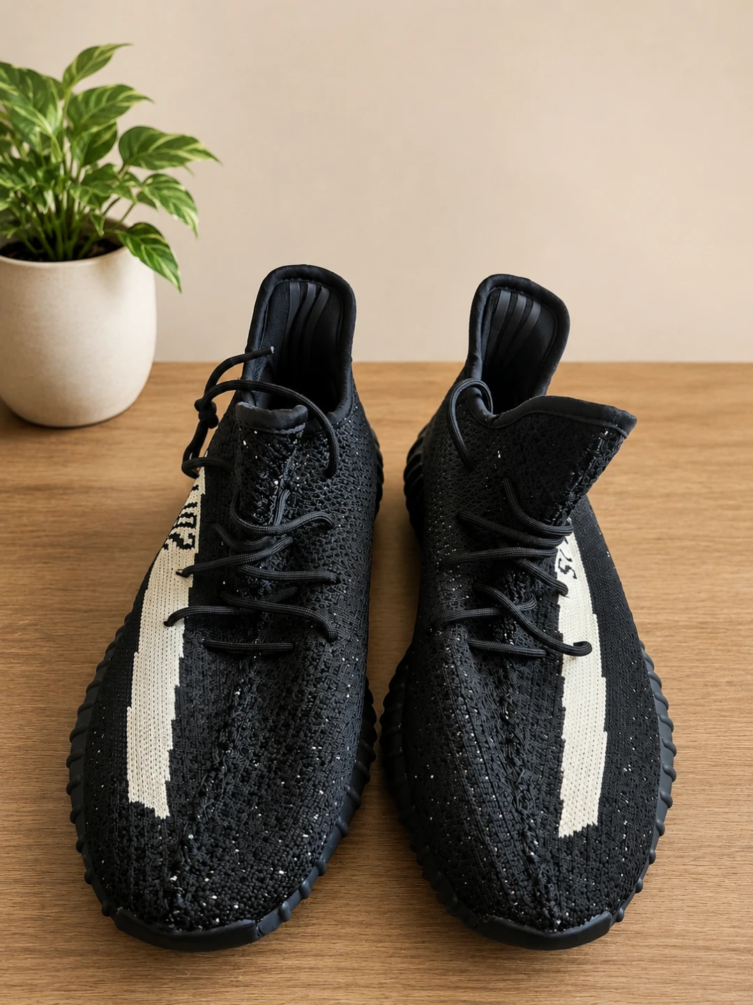 Adidas Yeezy Boost 350 V2 "Core Black" "SPLY-350" Sneakers