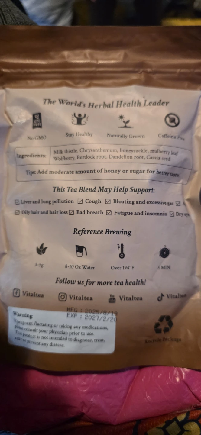 Vitaltea Liver Detox Herbal Tea 3.5 Oz - photo 2