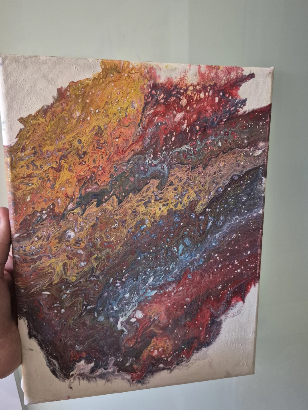 Abstract Pour Painting