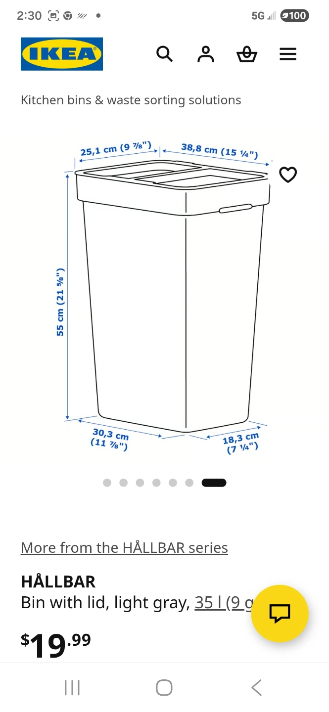 IKEA kitchen bin  with Lid ⚽ - photo 5