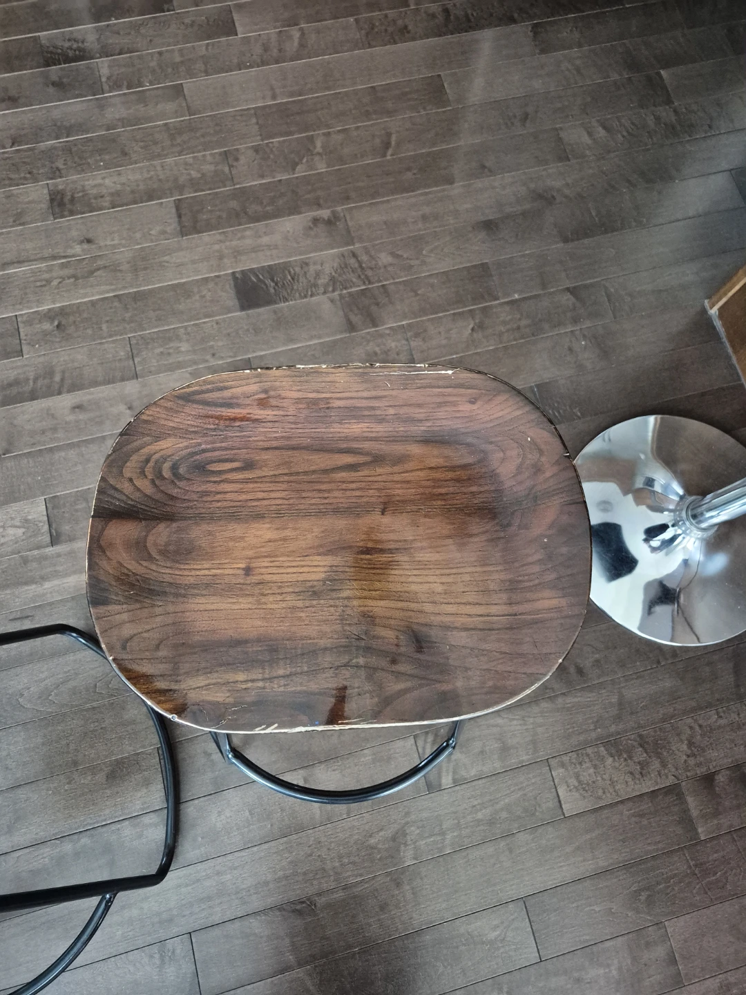 Bar Stools - Wooden Seat, Metal Legs (Set of 2) - photo 2