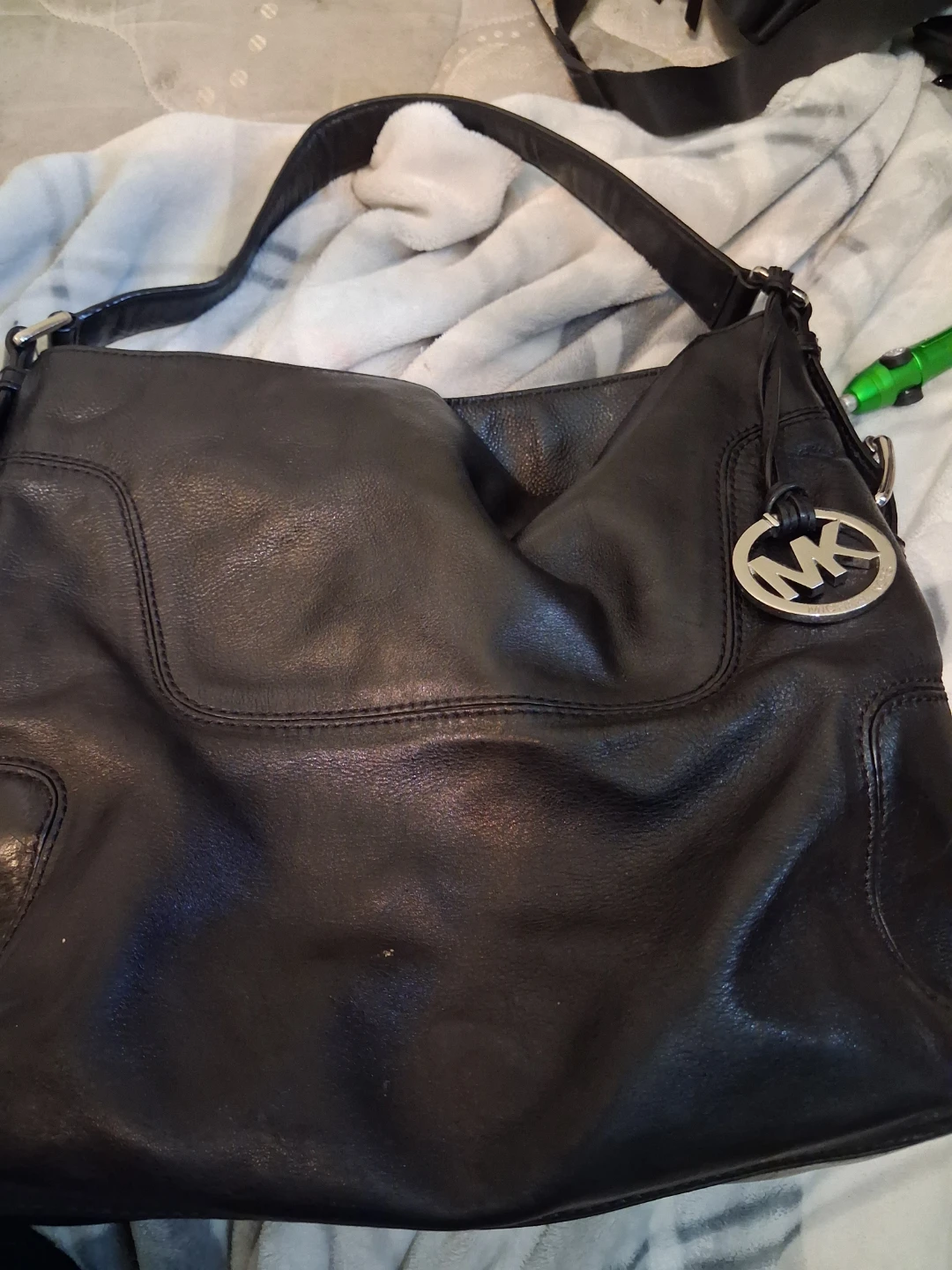 Michael Kors Black Leather Hobo Bag
