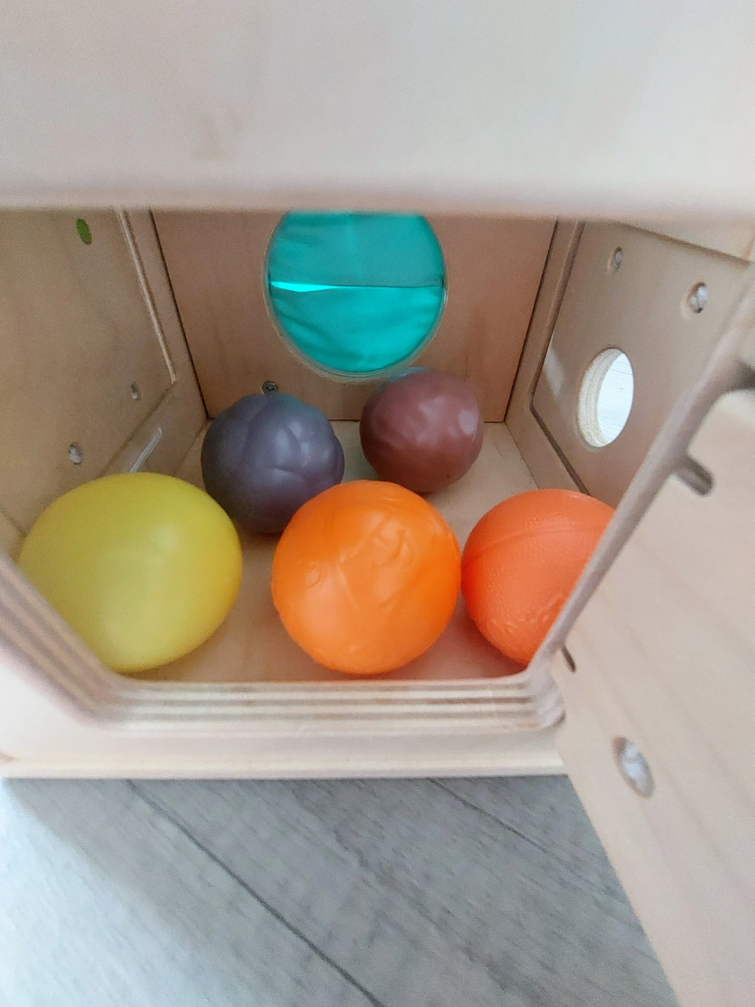Wooden Ball Drop Ramp Toy with Balls - photo 2