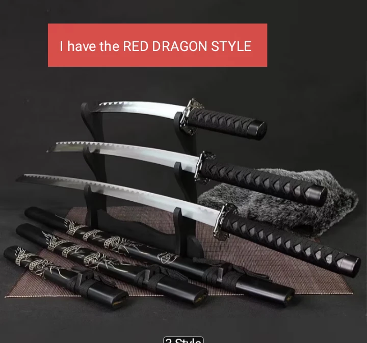 Brand New Decorative Katana Set - Red Dragon Style - photo 5