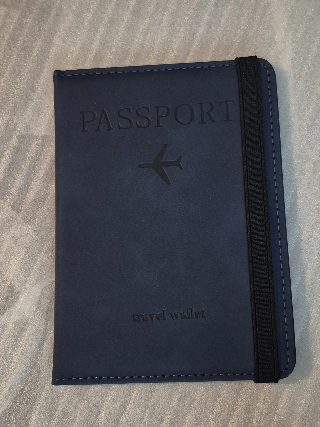 BN)Navy Blue Passport Holder Travel Wallet
