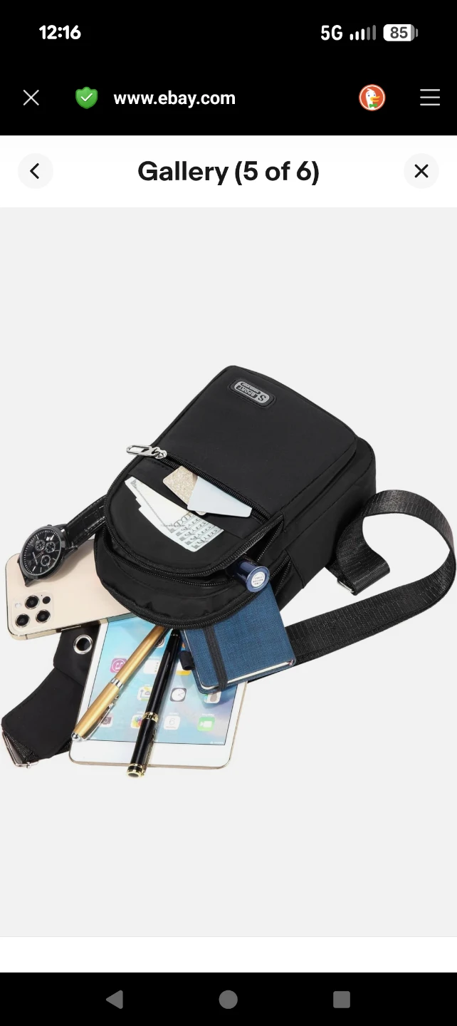 Unisex crossbody bag black bag - photo 2