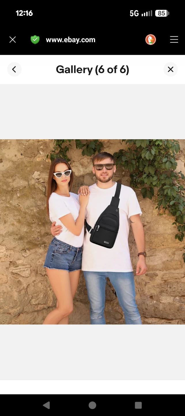 Unisex crossbody bag black bag - photo 5