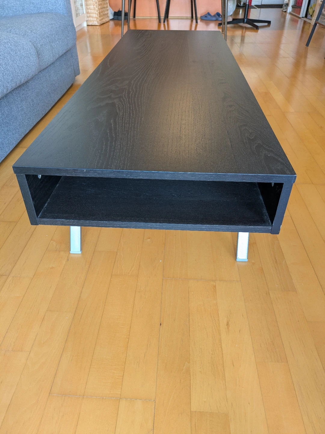 Black Coffee Table with Two Shelves - photo 2