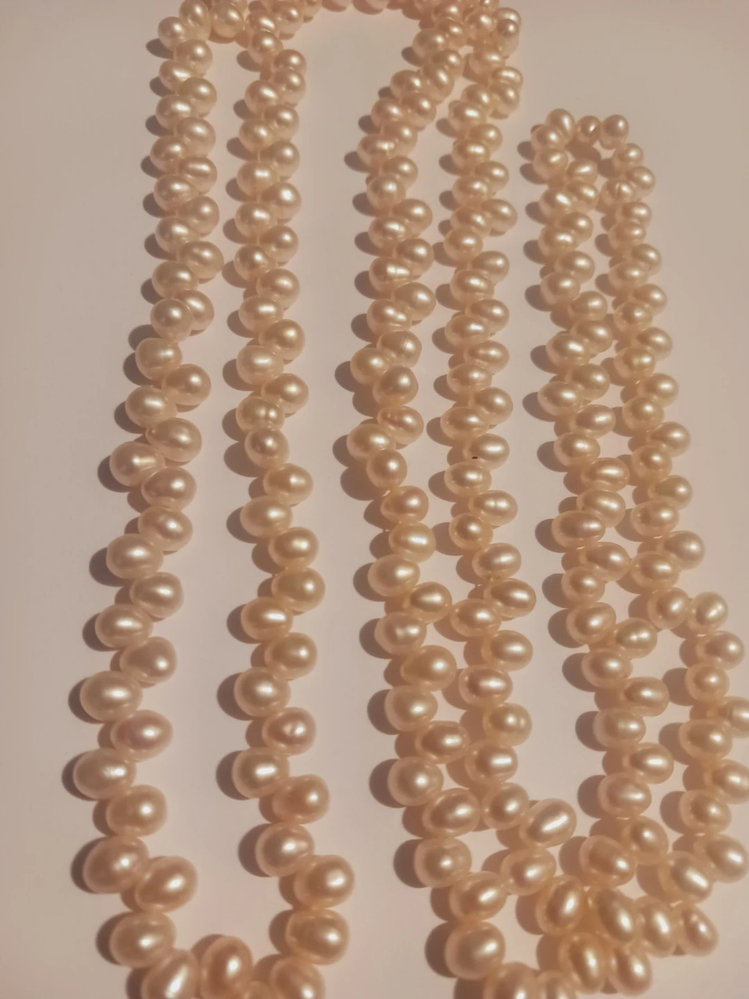 Genuine Freshwater Pearls Long Necklace 38" - photo 4