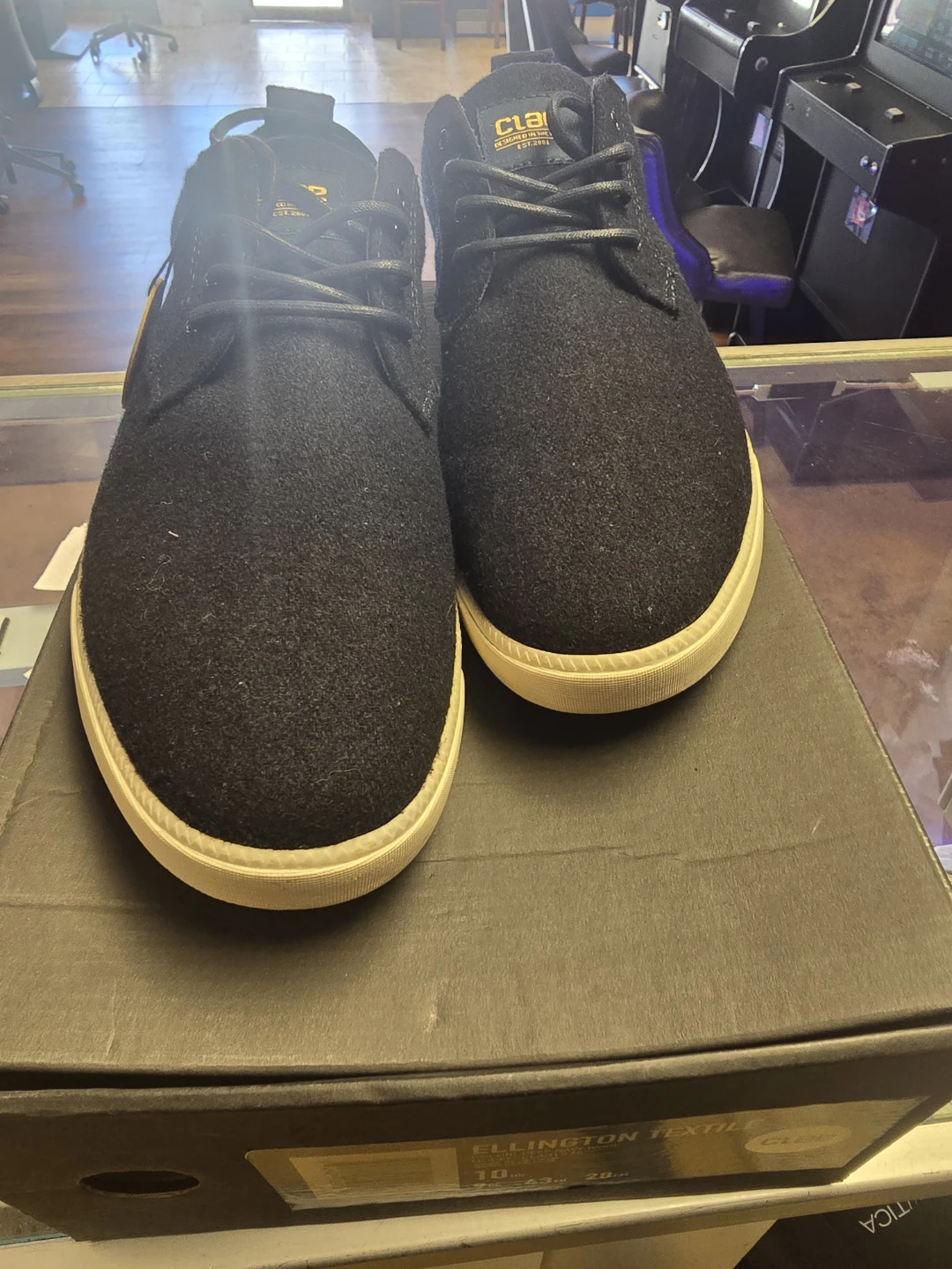 Clae Ellington Textile Shoes - Deep Navy Wool - Size 10 US