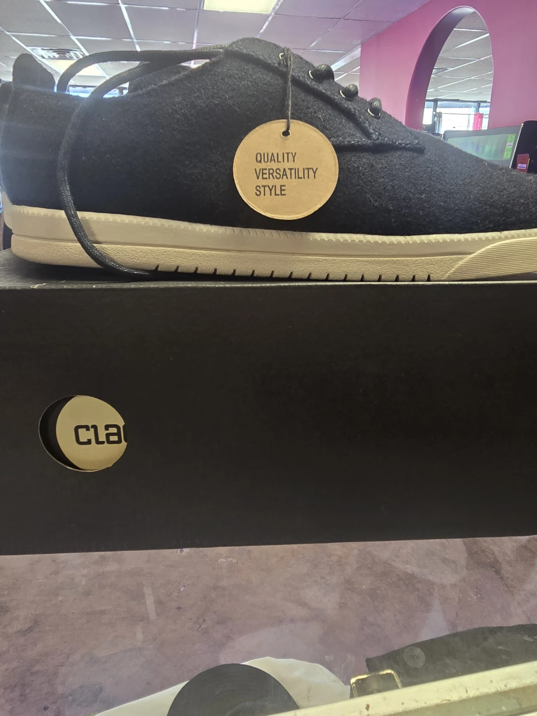 Clae Ellington Textile Shoes - Deep Navy Wool - Size 10 US - photo 2
