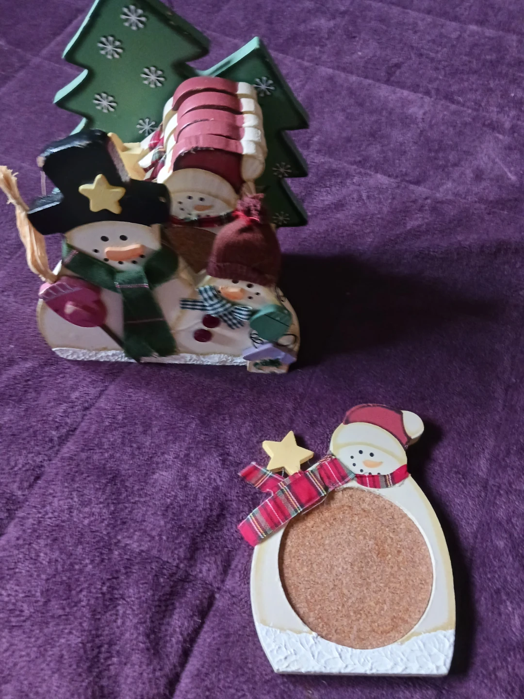 Wooden Snowman Coasters
