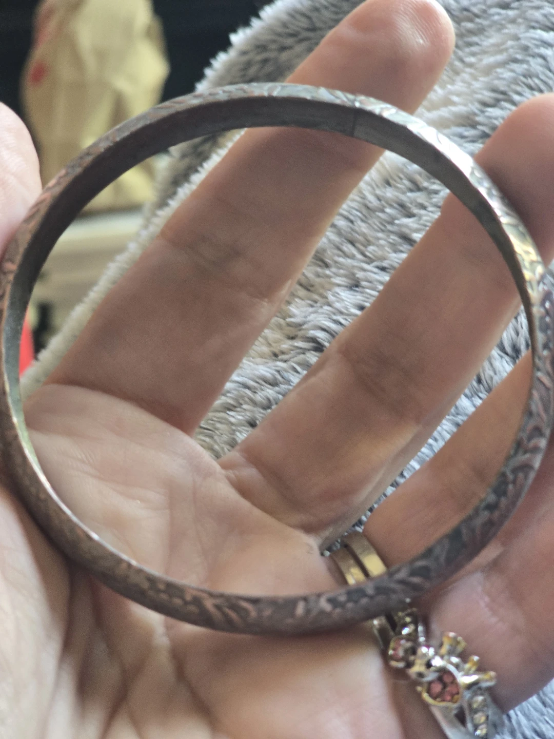 ⚽️Rose flower etched metal bracelet - photo 2
