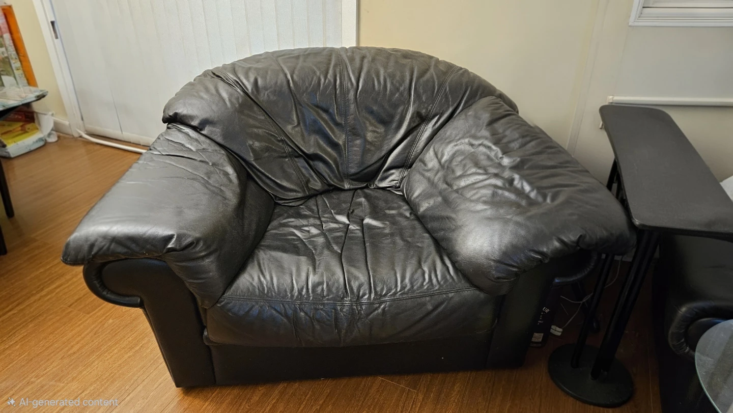 Black Leather Armchair