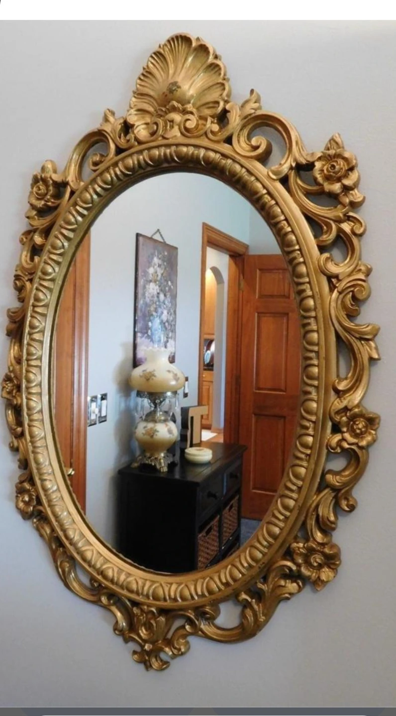 Syroco Ornate Gold Oval Mirror - photo 4