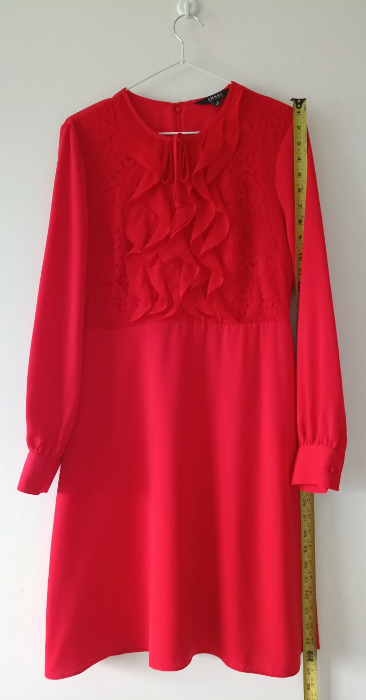 Issac Mazarahi Red Ruffle Lace Dress - photo 3