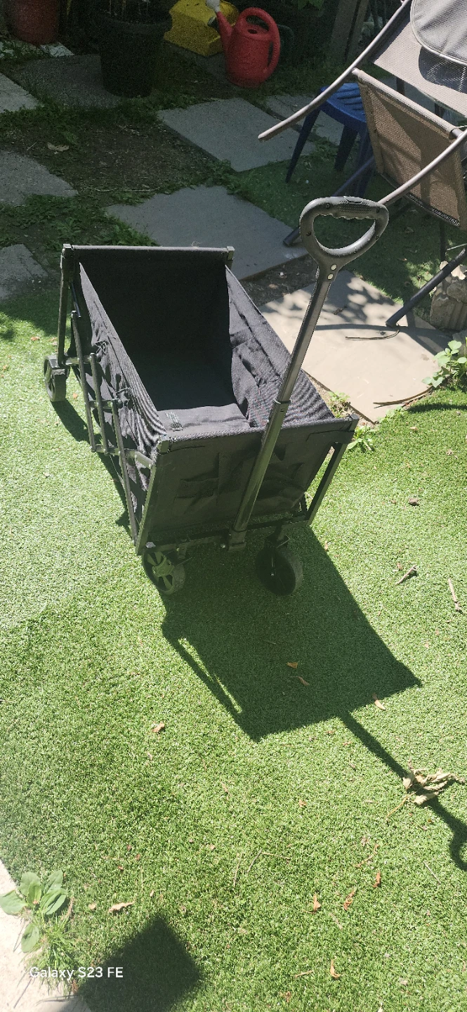 Black Folding Utility Wagon