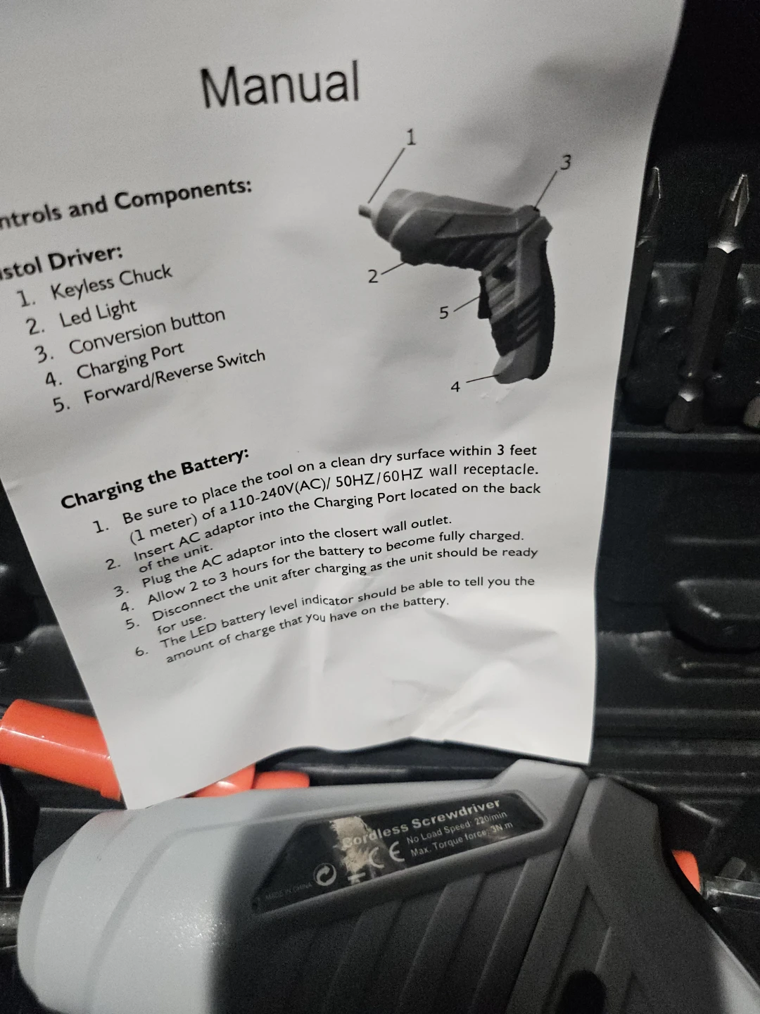 Cordless Screwdriver with Accessories - photo 5