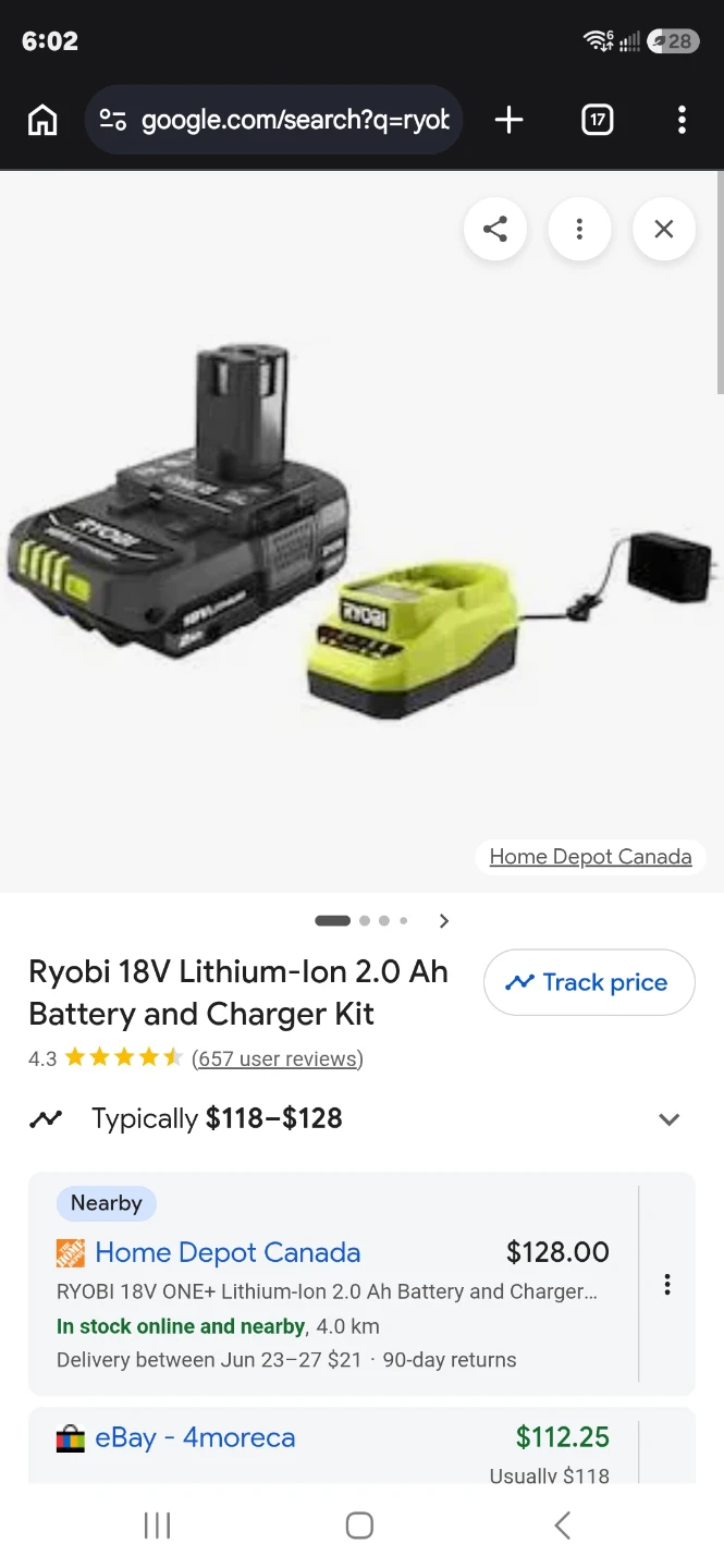 Ryobi P108 18V Lithium-Ion 30 Minute Battery Charging kit - photo 4