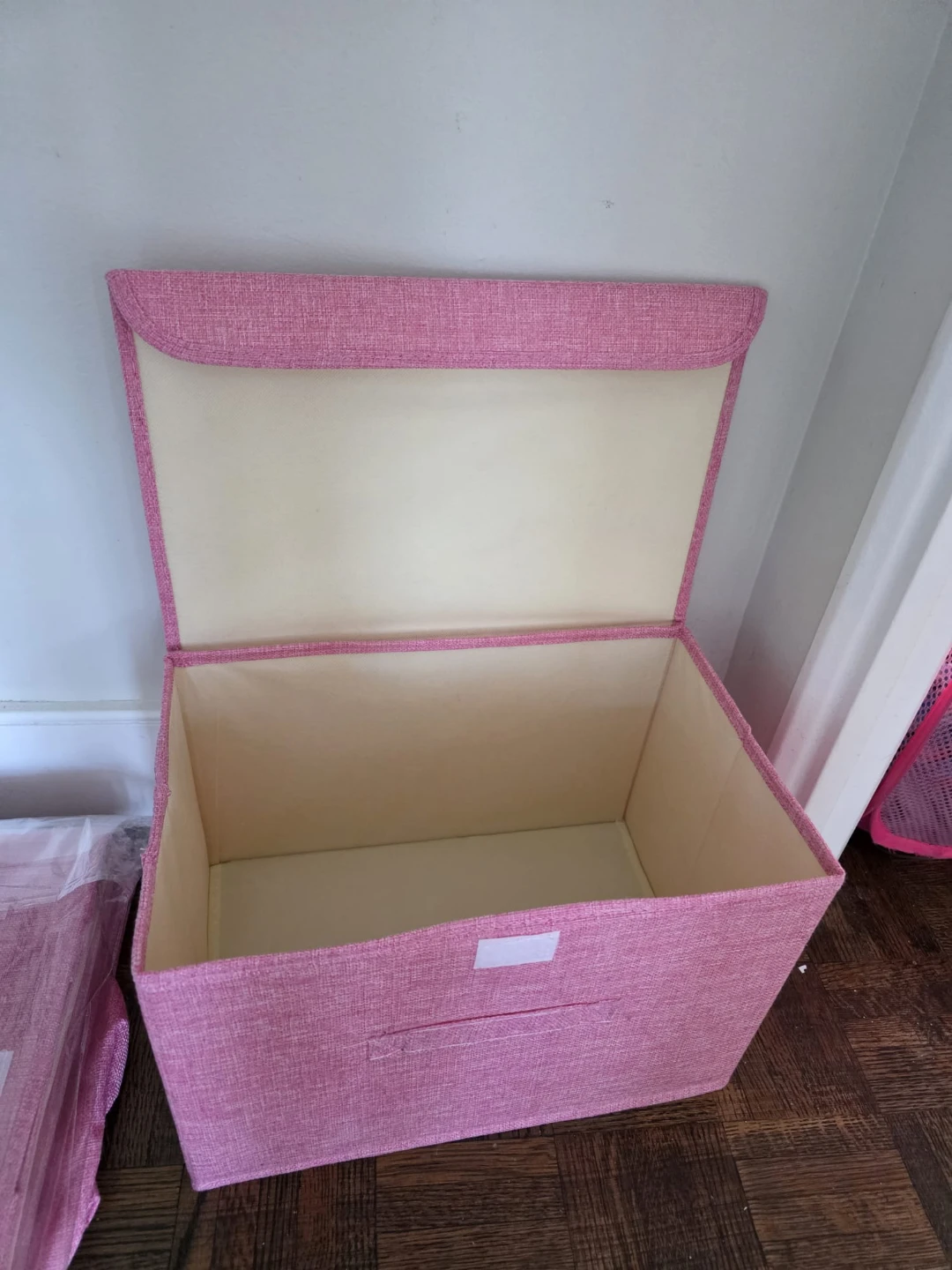 Pink Fabric Storage Box (set of 4)