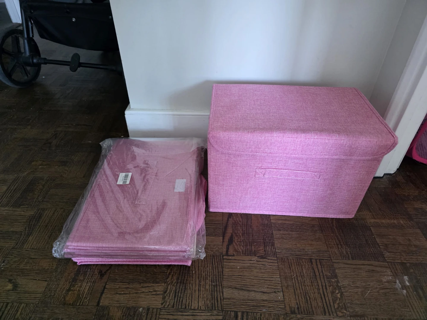 Pink Fabric Storage Box (set of 4) - photo 2